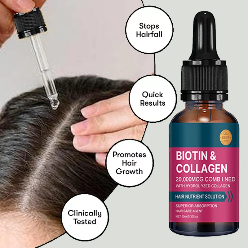 Hair Care Collagen - زيت أساسي للعناية بالشعر بالبيوتين والكولاجين،