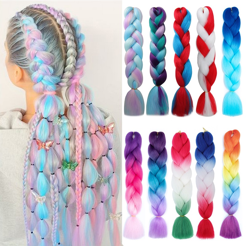 Braiding Hair Kanekalon - الاصطناعية 24 بوصة جامبو الضفائر الشعر