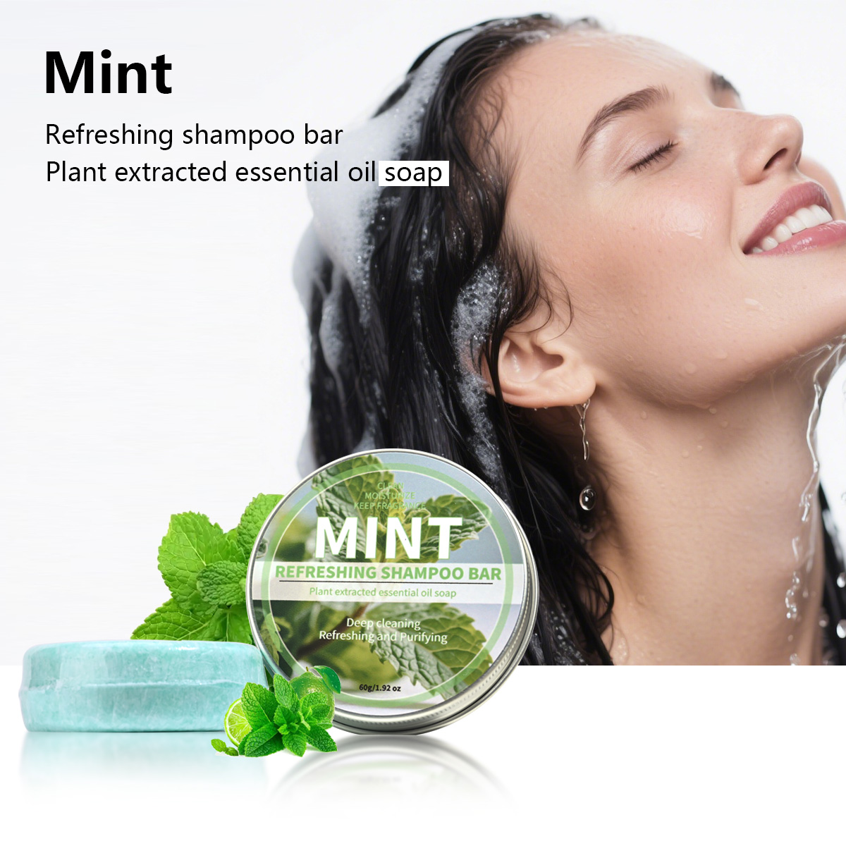 Hair Care Pantene - قالب صابون شامبو بالنعناع البارد، صابون