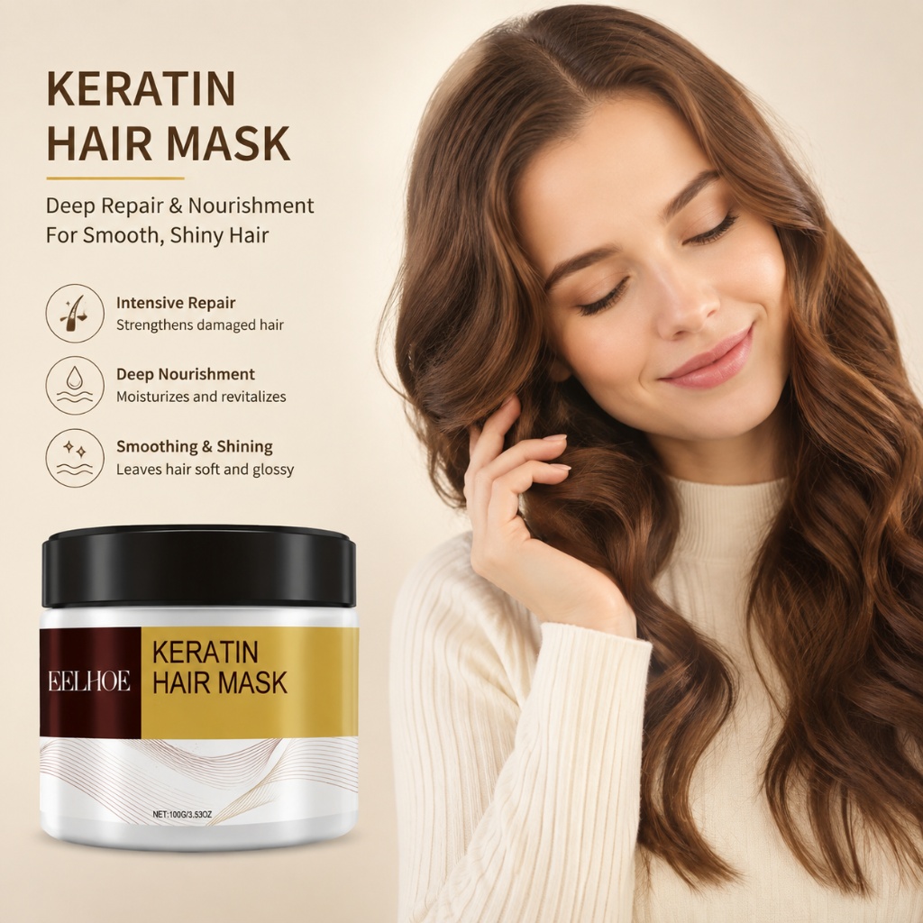 Hair Care Collagen - قناع الشعر بالكيراتين وزيت الأرغان وجوز