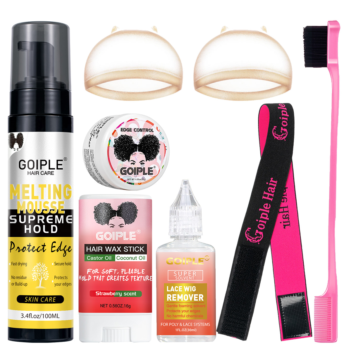Hair Care Gel - 100 مل موس تثبيت الشعر للنساء،