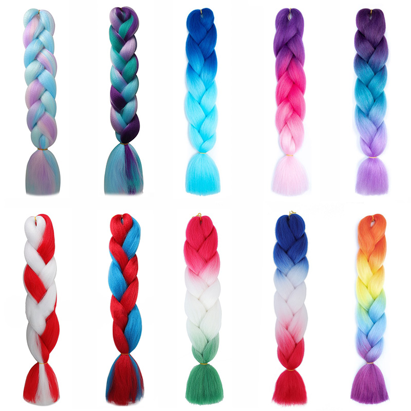 الاصطناعية 24 بوصة جامبو الضفا - مراجعة Braiding Hair Kanekalon وسعره
