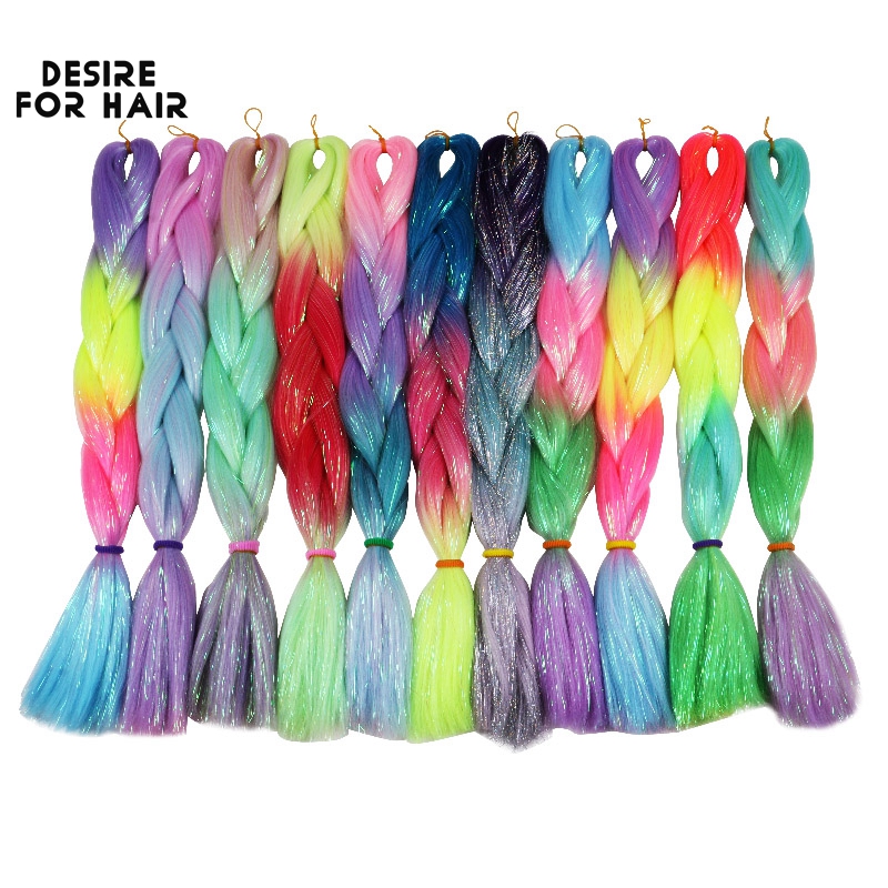 الرغبة في الشعر 5 حزم جدائل شع - مراجعة Braiding Hair Kanekalon وسعره