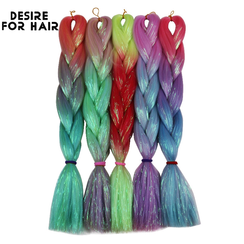 الرغبة في الشعر 5 حزم جدائل شع - مراجعة Braiding Hair Kanekalon وسعره